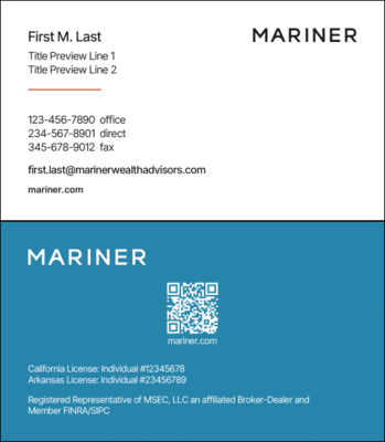 Image of Mariner Business Card - MSEC