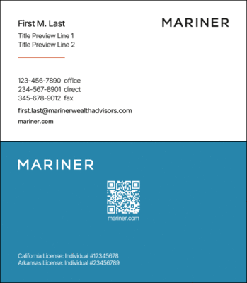 Image of Mariner Business Card - Standard